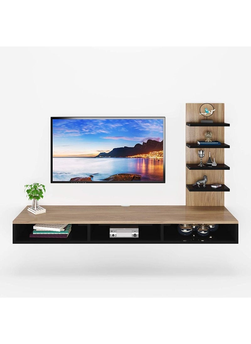 Eworld Wooden Twist TV Unit Shelf Dressing and Bed Size Table for Home Office  - Image 4