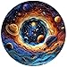 MEATRN Wooden Jigsaw Puzzles 500 Pieces Unique Solar System Planets Puzzle Stress Relief Game for Adults Creative Gift for Science Lovers and Kids 165x165 in - Image 2