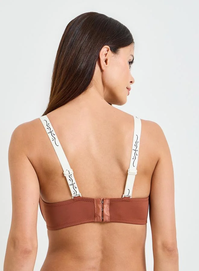 Take Two  Brown Padded Non Wired Regular Bra for Women | Best Price UAE