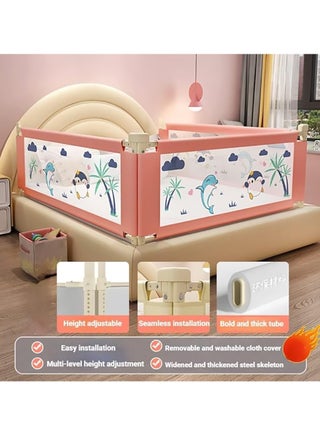 Bed Rail Portable Safety Guard for Baby, Toddlers Protection Guardrail for Kids/Child, Vertical Lift,for Single Bed Double Bed (1 Side) Bed guard (Color : Pink, Size : 180cm) - pzsku/Z9C251EBA22242D35E6DBZ/45/1746357235/00afa6e4-8f30-45cb-9229-884b357dadbe
