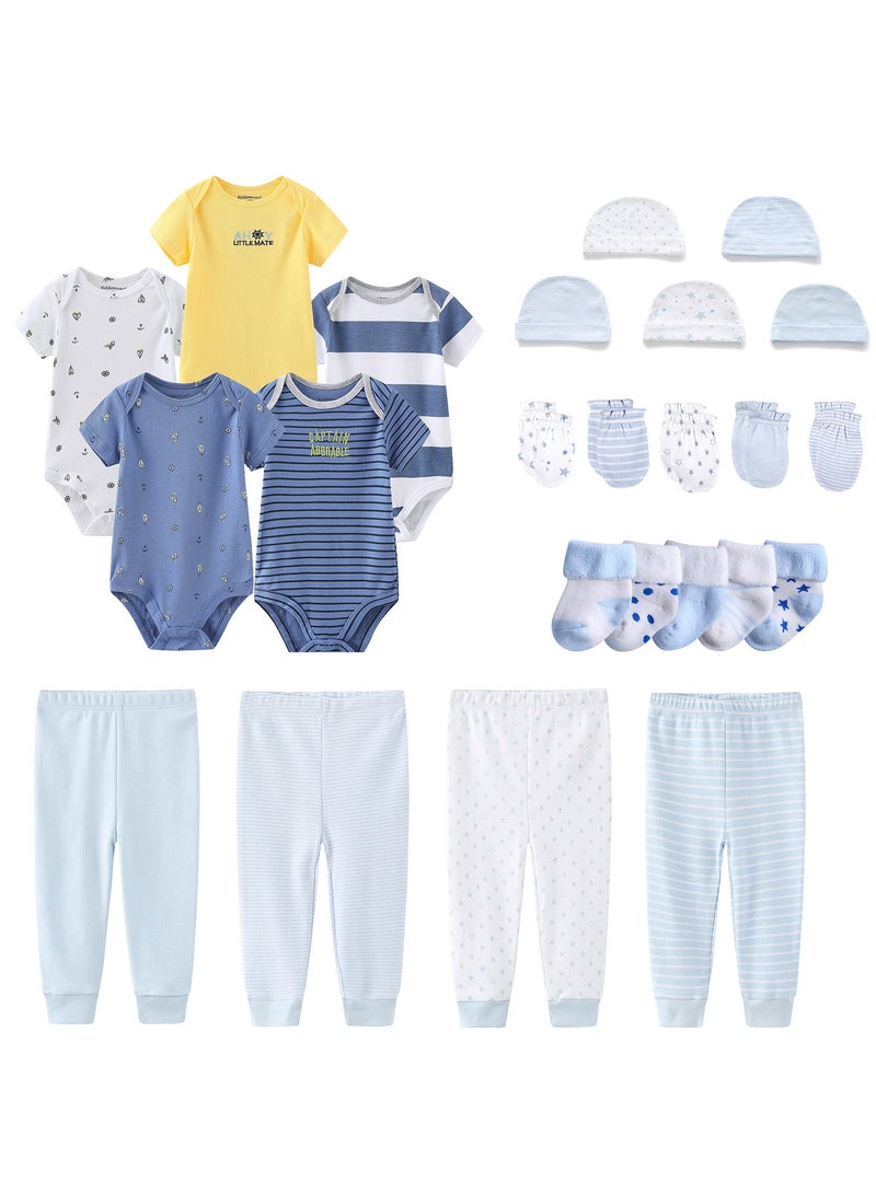 RedMapleTEK 24-Piece Set Of Newborn Baby Jumpsuit, Pants, Hat, Gloves, Socks - Image 1