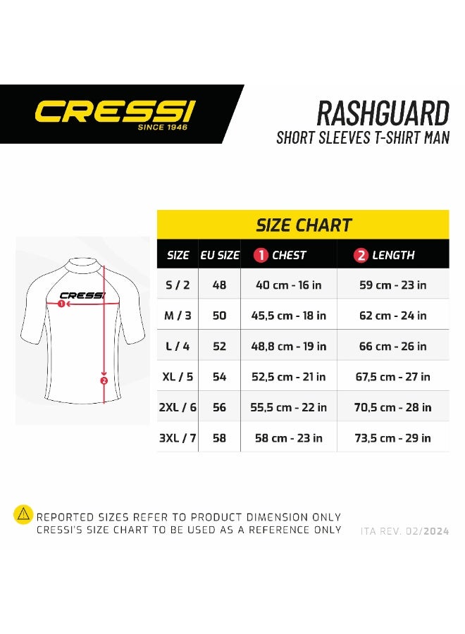 Cressi Rashguard Short Sleeves Blue Men - Image 3