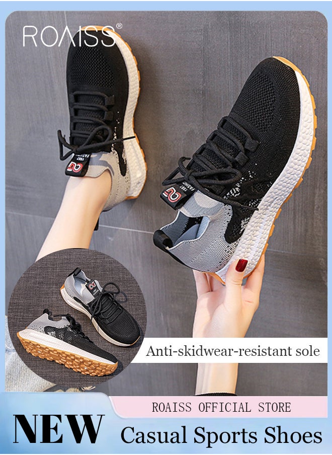 roaiss - Colorblock Running Shoes for Women Sneakers Breathable Mesh Surface Trainers Casual Jogging Walking  Casual Lightweight Comfy  for Young Ladies Students Teenagers All Seasons Wearable Athlesiure Shoes - Image 1