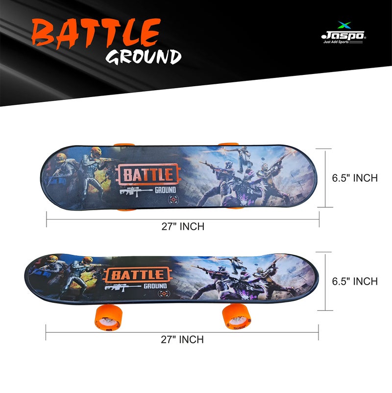 Jaspo Battleground 26"x 6.25" Inches Fiber Beginner Skateboard for Jaspo Turbo 26"x 6.25" Inches Fiber Beginner Skateboard for 8 yrs & Above (Battleground) - Image 5