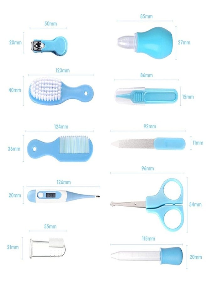 Hitwa 10 in 1 Baby Grooming Kit,Portable Baby Grooming Kit for New Born Baby,Finger Brush,Hair Brush,Comb,Baby Nail Scissor,Baby Nail Cutter,Tweezer,Nail Filer,Newborn,Infants,Toddlers - Multicolor - Image 2