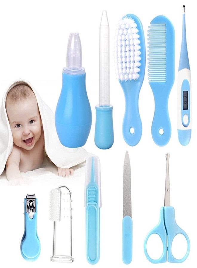 Hitwa 10 in 1 Baby Grooming Kit,Portable Baby Grooming Kit for New Born Baby,Finger Brush,Hair Brush,Comb,Baby Nail Scissor,Baby Nail Cutter,Tweezer,Nail Filer,Newborn,Infants,Toddlers - Multicolor - Image 1