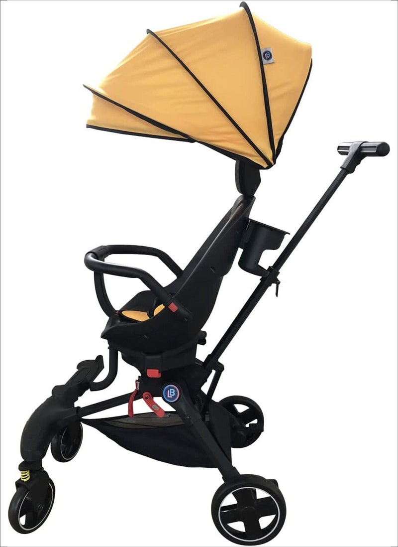Lovely Baby Stroller LB 919 Yellow - Image 3