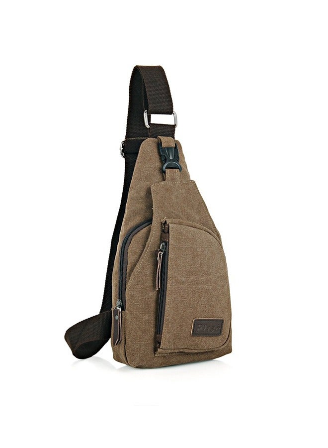 Multi-functional Outdoor Resistance Adjustable Shoulder Strap Canvas Sport Waist Messenger Bag, Sling Chest Pack Male Short Trip Travel Messenger - Image 2
