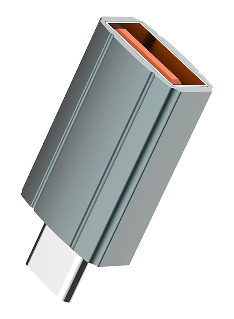 لدنيو محول LDNIO LC140 USB-C ذكر إلى USB أنثى نقل سريع جهاز عالمي أدخله للاستخدام مادة الألومنيوم - رمادي - Image 2