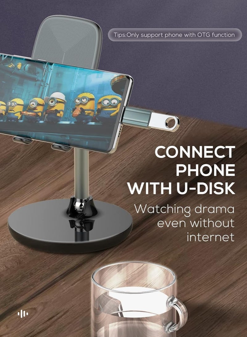 لدنيو محول LDNIO LC140 USB-C ذكر إلى USB أنثى نقل سريع جهاز عالمي أدخله للاستخدام مادة الألومنيوم - رمادي - Image 3