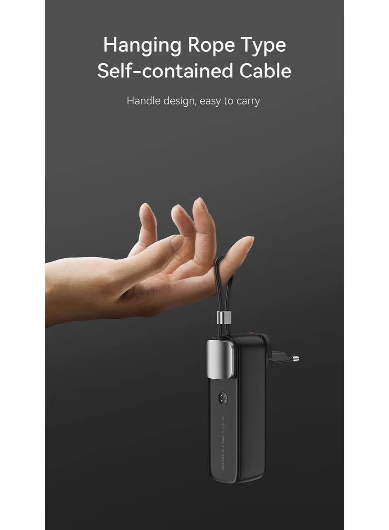 Maxco MP40 3-in-1 Fast Charging Power Bank, 30W High-Speed Portable Charger with Built-in Cables and Multiple Ports, Compact 10000mAh External Battery Pack for Smartphones, Tablets, and More - Image 2