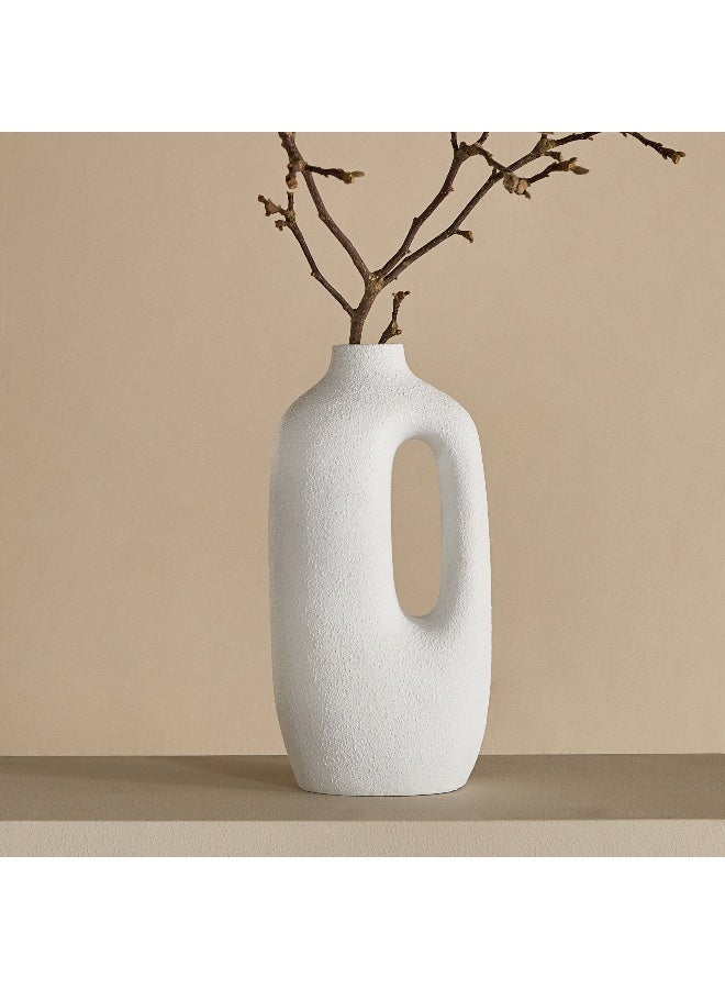 Home Box White Polyresin Decorative Table Vase for Home - Image 1