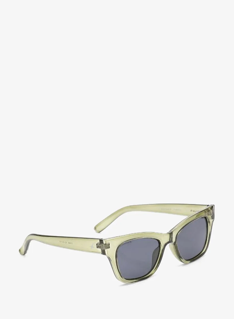 fastrack Non Polarized Sunglasses Crystal Green Frame Smoke Mirror Lens 50mm  - P585GY1V