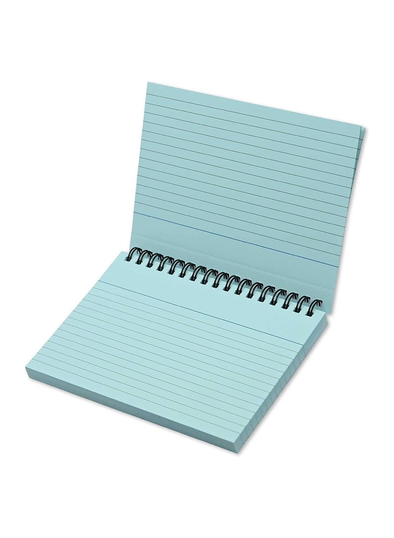 FIS FIS Ruled Record Card 180 Gsm 6X4 Inch Double Loop Spiral 50 Sheets Blue -FSIC64-180SPBL  - Image 3