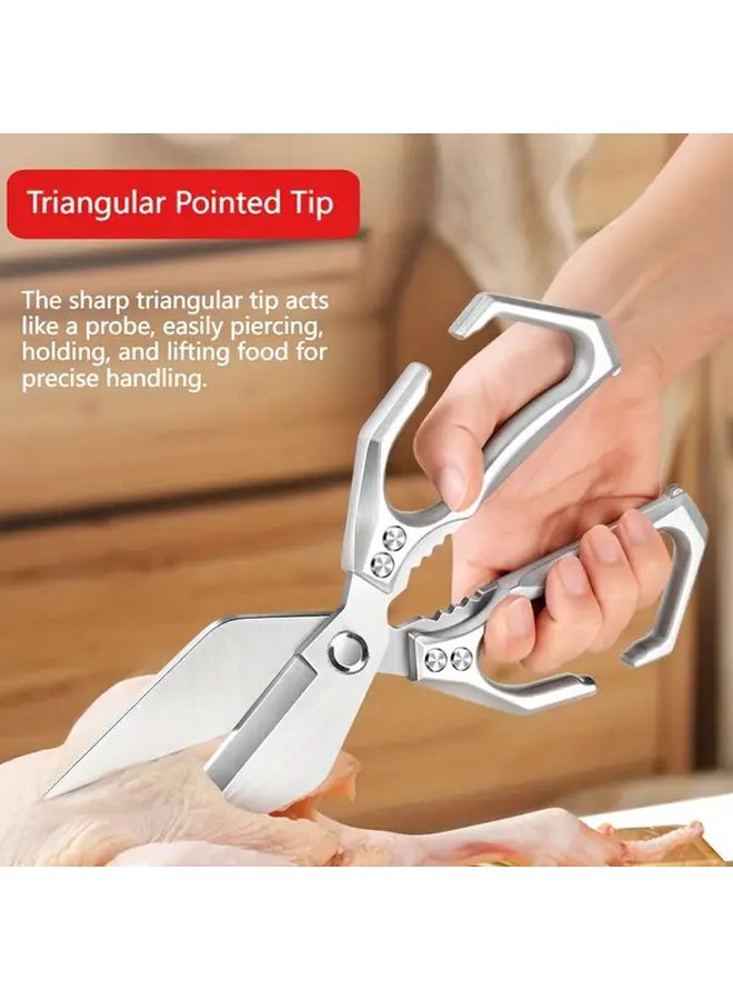 3pcs Heavy Duty Kitchen Shears Set With Sharpener And Melon Scraper - Image 2