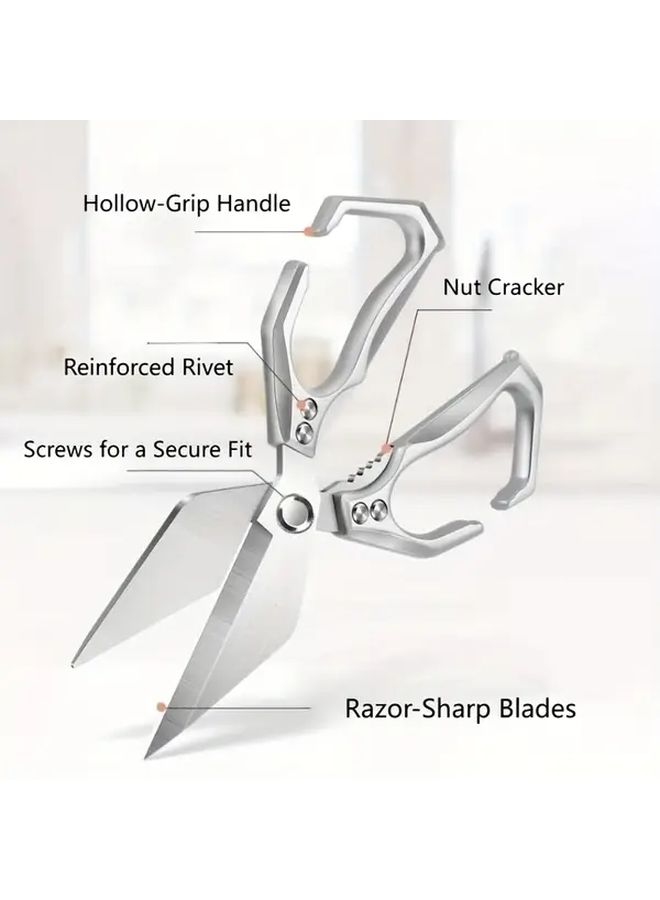 3pcs Heavy Duty Kitchen Shears Set With Sharpener And Melon Scraper - Image 3