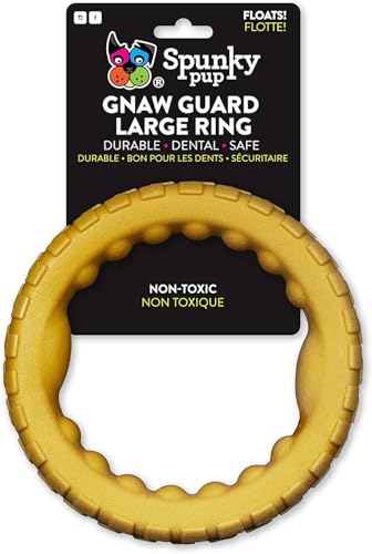 Spunky Pup Gnaw Guard Foam Dog Toy Strong Dental Chew Toy Promotes Healthy Teeth Gums Large Ring - Image 1