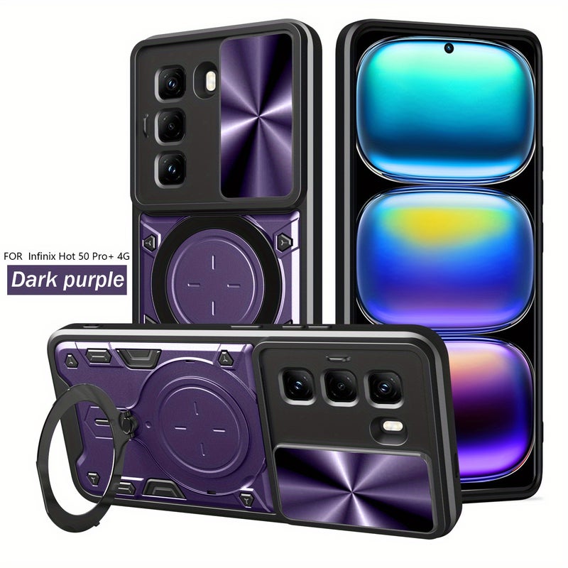 غطاء هاتف لـ Infinix Hot 50 Pro+ 4G - تصميم معدني أنيق مع حماية العدسة - Image 1