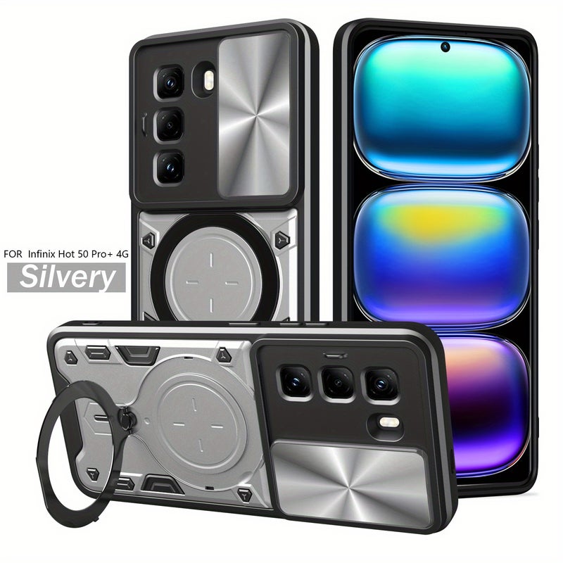 غطاء هاتف لـ Infinix Hot 50 Pro+ 4G - تصميم معدني أنيق مع حماية العدسة - Image 4