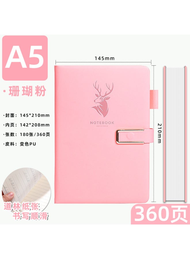 Amari A5 Notebook Business Office Work Meeting Recording Book Simple Buckle Thickened Notepad Printable Logo - Image 1