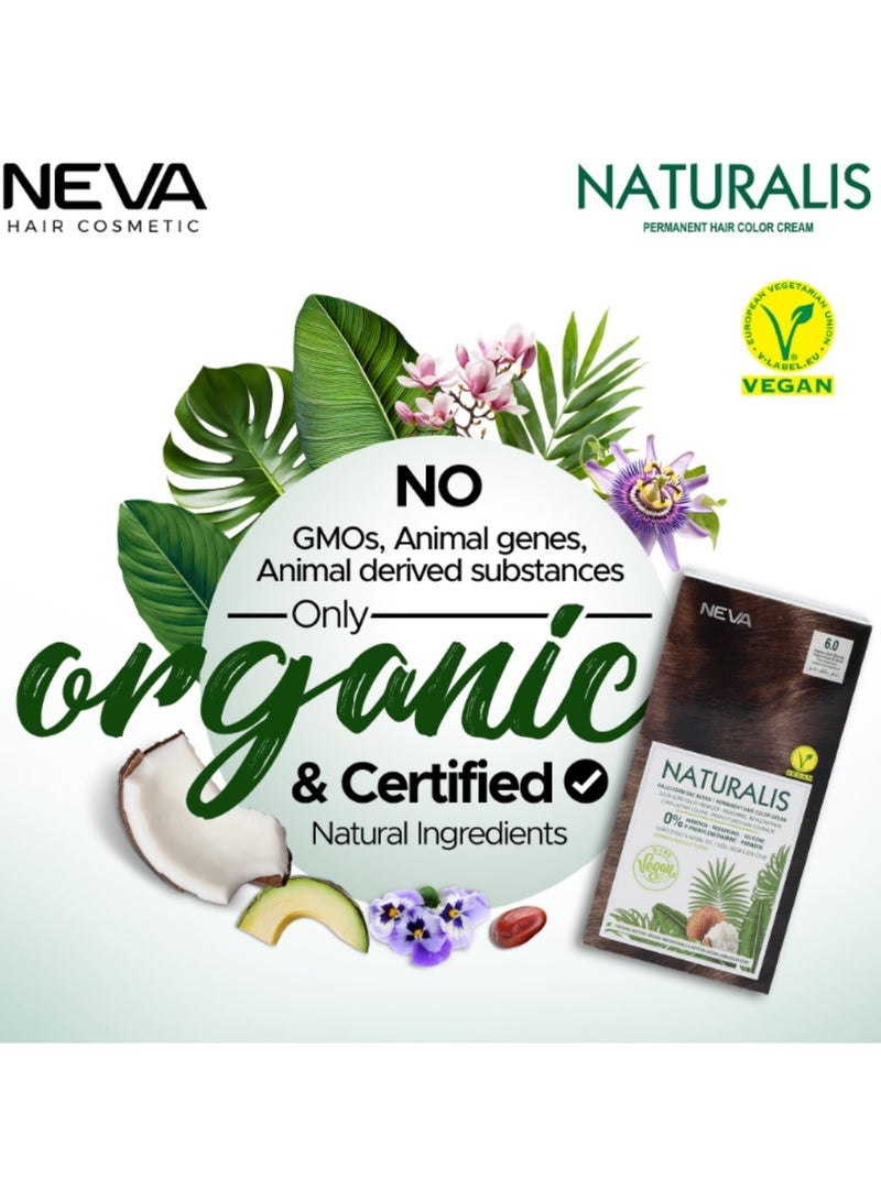 NEVA Naturalis Permanent Hair Color, Vegan,100% Gray Coverage, Organic, No Harmful Chemicals, Ammonia Free, Long-Lasting - HOT CHOCOLATE - 6.77 - Image 5