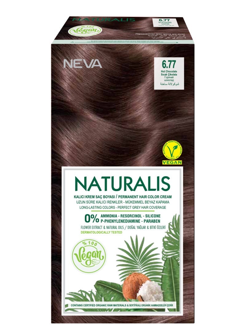 NEVA Naturalis Permanent Hair Color, Vegan,100% Gray Coverage, Organic, No Harmful Chemicals, Ammonia Free, Long-Lasting - HOT CHOCOLATE - 6.77 - Image 2
