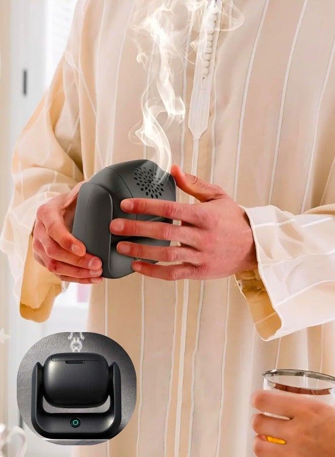 Chase Up Bukhoor Burner, Electric Oud Incense, Rotatable Aroma Diffuser with Long lasting 1500 mAh Battery, 2 Minutes Single Burning Great gift for Home, Car, & Travel - Image 2