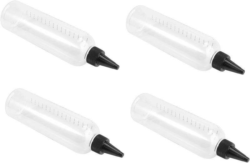 4pcs Pointed Mouth Squeeze Bottles Hair Dye Applicator for Hair Products Refillable Sub Bottles for Coloring - Image 1