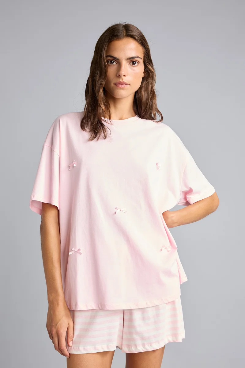 Defacto  Regular Fit Short Sleeve 2 Piece Set for Women | Best Price UAE