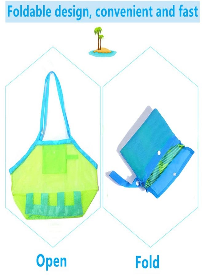 NatureMan 2 Pack Extra Large Mesh Beach Bag Childrens' Toy Storage Mesh Bag Foldable Large Children's Toy orage Bag,Stay Away from Sand and Water, Perfect for Holding Children Toys - Image 5