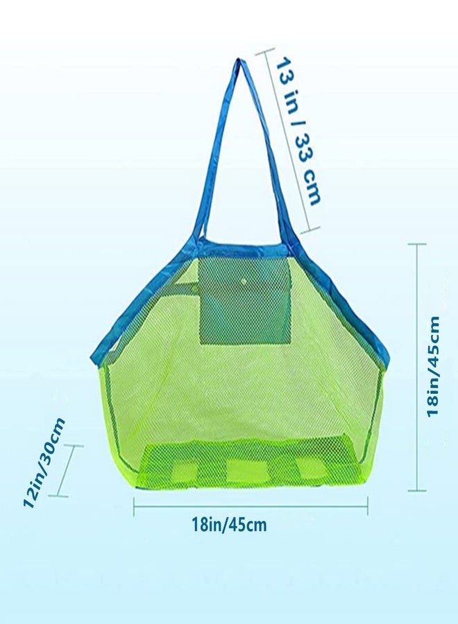 NatureMan 2 Pack Extra Large Mesh Beach Bag Childrens' Toy Storage Mesh Bag Foldable Large Children's Toy orage Bag,Stay Away from Sand and Water, Perfect for Holding Children Toys - Image 2