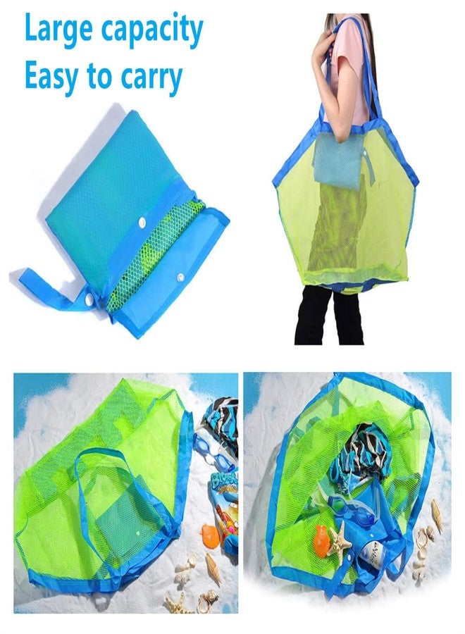 NatureMan 2 Pack Extra Large Mesh Beach Bag Childrens' Toy Storage Mesh Bag Foldable Large Children's Toy orage Bag,Stay Away from Sand and Water, Perfect for Holding Children Toys - Image 4