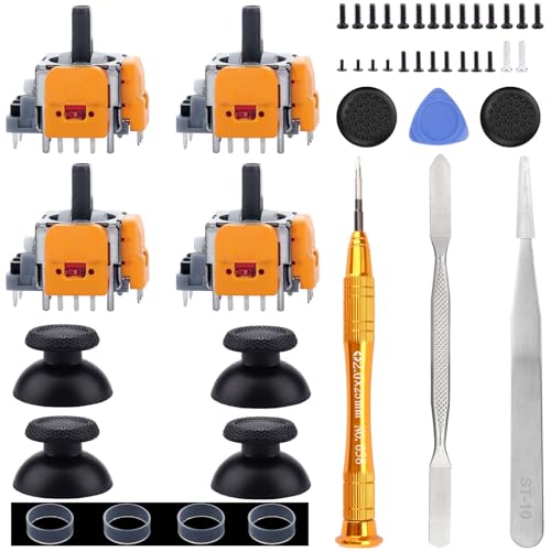 Ikpek 4 Pack Hall-Effect Joysticks Replacement for DualSense PS5 Controller, 3D Analog Sensor Wheel Thumb Sticks Joystick Rocker Module Replacement for PlayStation 5 Controller - Image 1