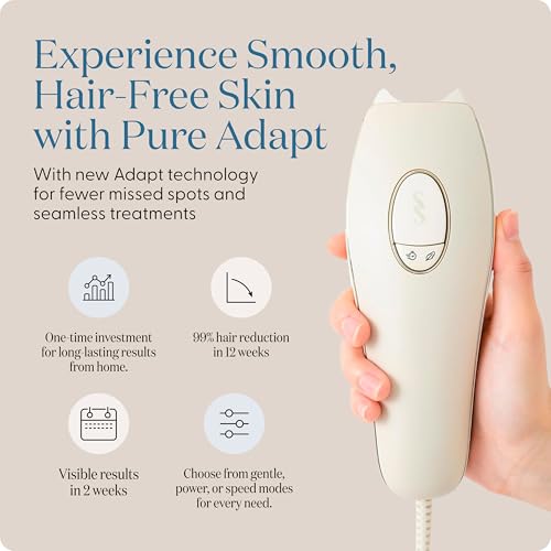SmoothSkin Pure Adapt Champagne IPL Hair Removal Device, At-Home Laser Hair Removal for Women & Men, Visible Results in 2 Weeks, Safe for Face & Body, Long-Lasting Hair Reduction, Full Body Use - Image 4