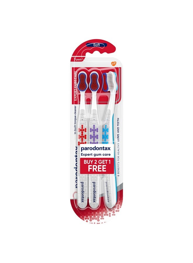 Parodontax Adult Expert Gum Care Manual Toothbrush (Pack Of 3 Free) White - Image 1