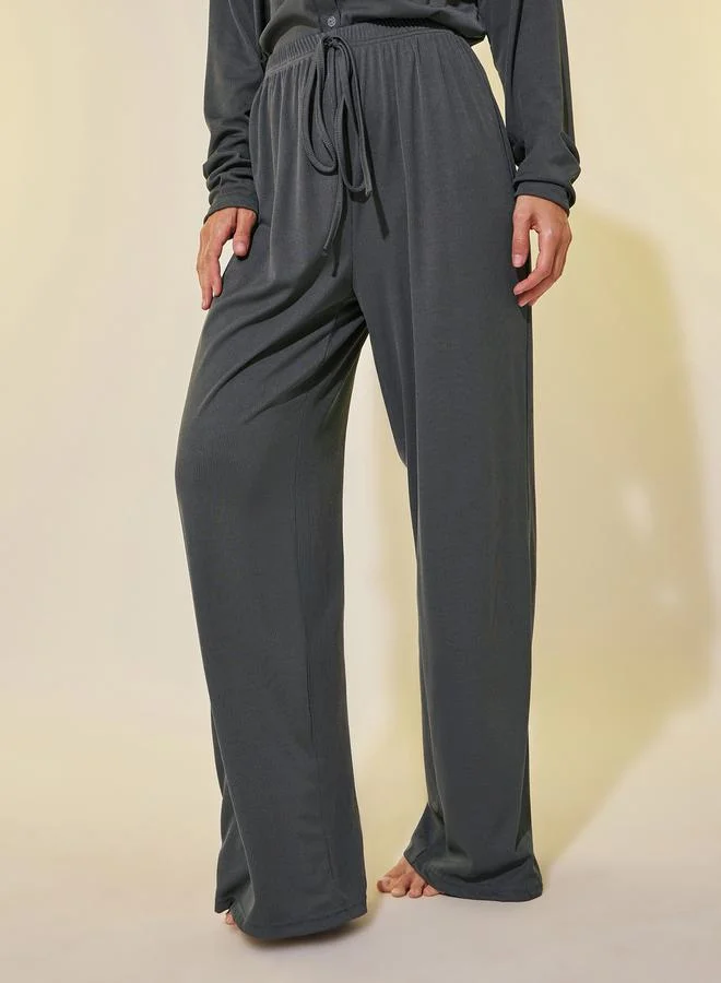 Take Two Solid Long Sleeve Shirt and Pants Co-Ords