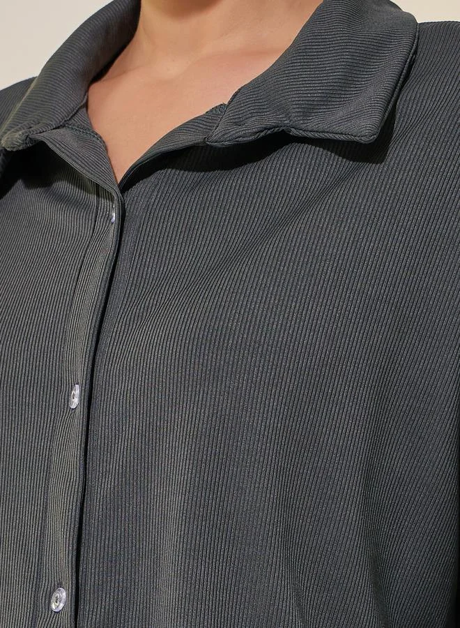 Take Two Solid Long Sleeve Shirt and Pants Co-Ords