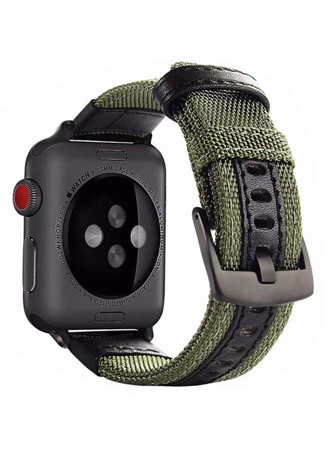 NIBEMINENT Replacement Band For Apple Watch Series 3/2/1 Army Green - Image 1