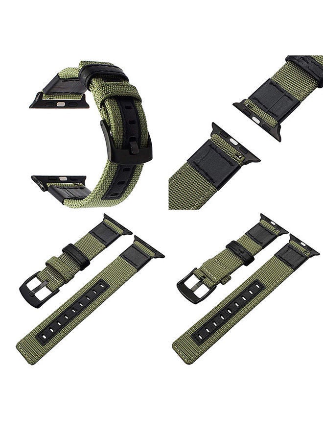 NIBEMINENT Replacement Band For Apple Watch Series 3/2/1 Army Green - Image 3