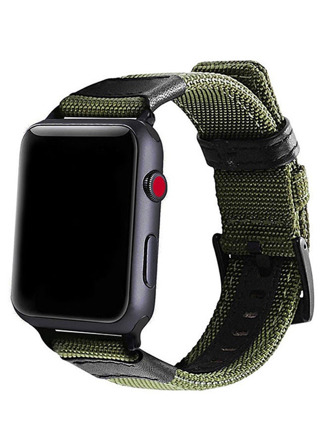 NIBEMINENT Replacement Band For Apple Watch Series 3/2/1 Army Green - Image 2