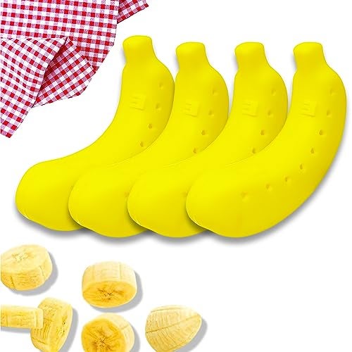 PARTEET Kitchenware Plastic Banana Storage Plastic Case Cover and Plastic Container (Pack of 4- Multicolor) - Image 1