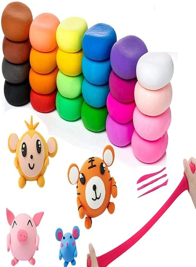 ECLET إيكليت (عبوة من 12 قطعة) طين يجف في الهواء، طين ناعم ملون للأطفال، أعمال فنية إبداعية، هدايا للأطفال - متعدد الألوان. مجموعة معجون طين رغوي مرن غير سام للأطفال مع أدوات. 0.120 - Image 1