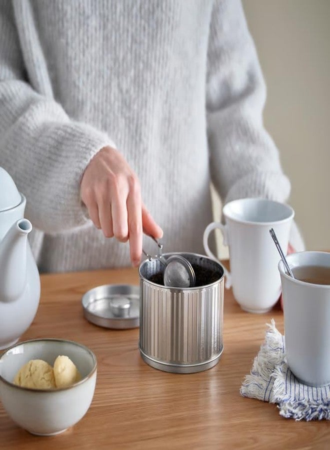 STORK BETTHAJ, Tinplated Steel, Stackable (Tin with lid, for coffee/tea/silver-colour, 0.6 l) - Image 2