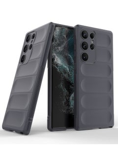 Premium Back Silicone Case Compatible with Samsung Galaxy S23 Ultra Magic Shield Shockproof Case with Camera Protection (Grey)
