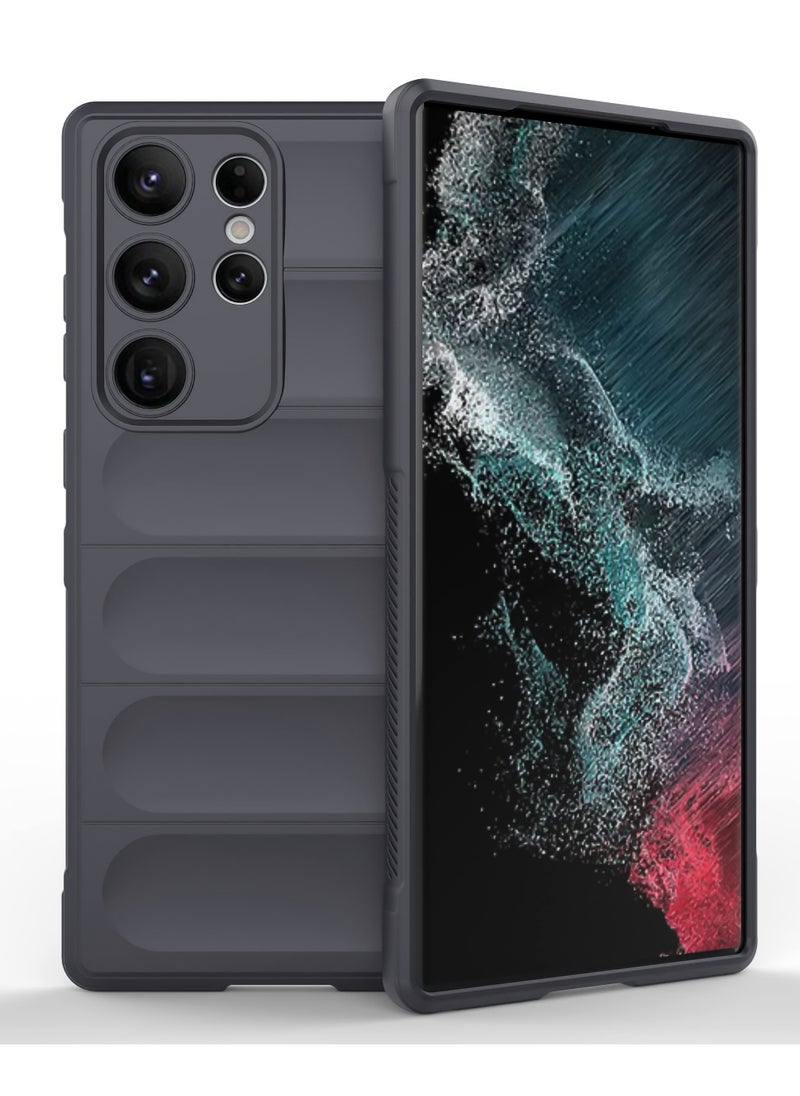 Generic - Premium Back Silicone Case Compatible with Samsung Galaxy S23 Ultra Magic Shield Shockproof Case with Camera Protection (Grey) - Image 1
