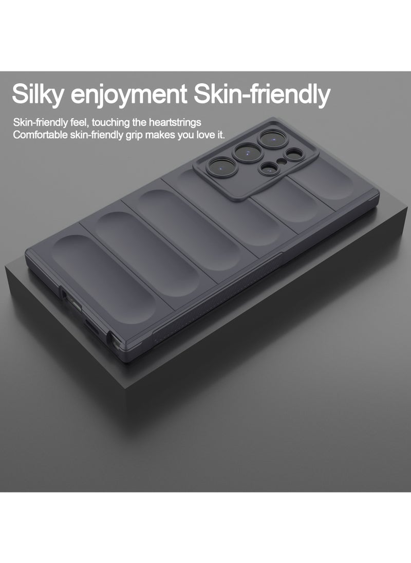 Generic - Premium Back Silicone Case Compatible with Samsung Galaxy S23 Ultra Magic Shield Shockproof Case with Camera Protection (Grey) - Image 1