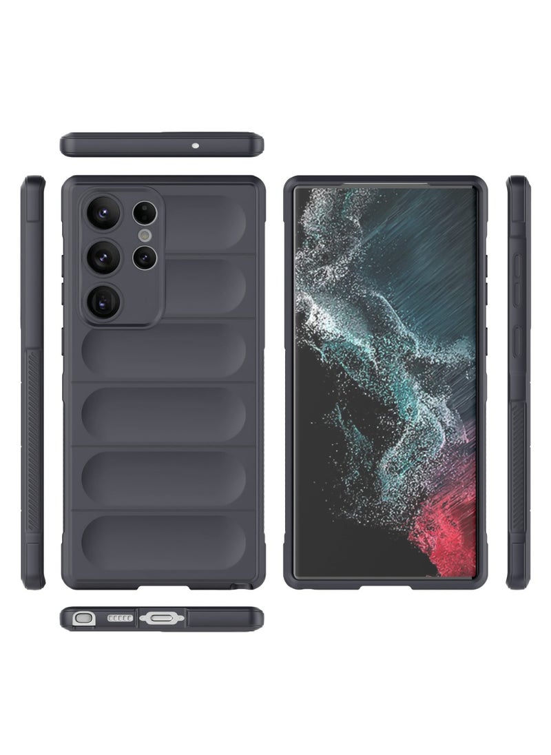 Generic - Premium Back Silicone Case Compatible with Samsung Galaxy S23 Ultra Magic Shield Shockproof Case with Camera Protection (Grey) - Image 1