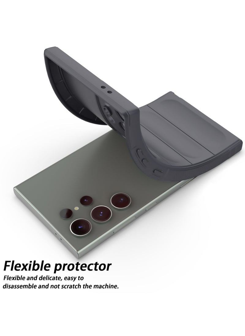 Generic - Premium Back Silicone Case Compatible with Samsung Galaxy S23 Ultra Magic Shield Shockproof Case with Camera Protection (Grey) - Image 1