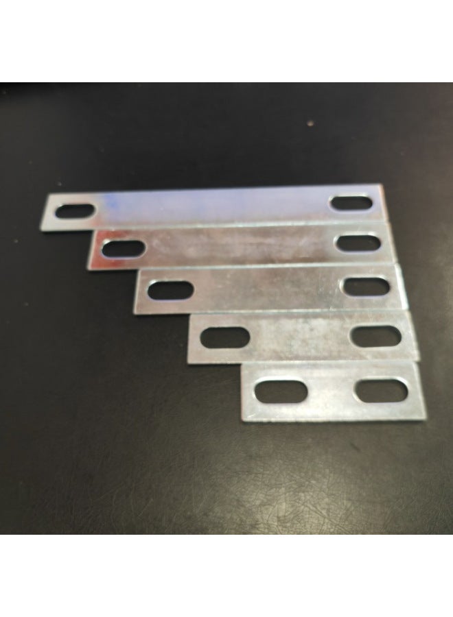 Carbon Steel Galvanized U-bolt Baffle U-shaped Saddle Card Double-hole Backing Plate Baffle Card Galvanized Backing Plate Available-Color:11*40*3 (5 Pieces)  - Image 5
