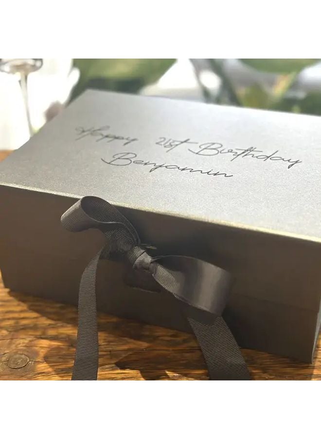 صندوق هدايا شخصي محفور بالليزر بلون وردي ذهبي لحفلات الزفاف وأعياد الميلاد والعطلات - Image 2